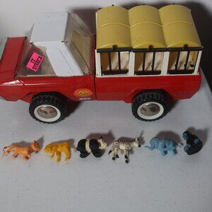 VTG 1960/70’s Buddy L Traveling Zoo Press Steel Truck w/Animals 1-3667